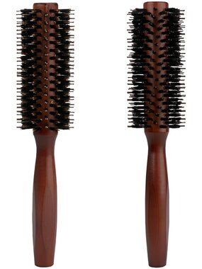 Round Boar Bristle Hair Brush with Wooden Handle * NEW